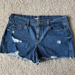 Old Navy Boyfriend Distressed Blue Jean Shorts